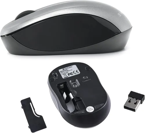 Vista 7 de Verbatim Combo compacto silencioso de teclado y ratón, para ordenador portátil/computadora personal Combo inalámbrico de 2.4 GHz con teclas