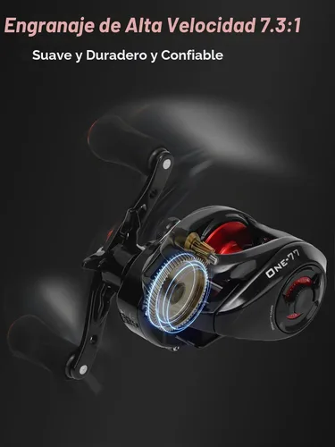 Vista 3 de Jenseits Carretes Baitcaster, carrete de pesca de alta velocidad 7.3:1, 7+ 7.3:1-derecho