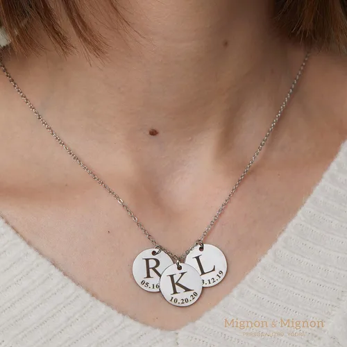 Vista 6 de MignonandMignon Personalized Initial Necklace for Women, Gift for Mom, Custom Kids Name Jewelry, Unique Gifts for Teen Girls, Birthdays, and