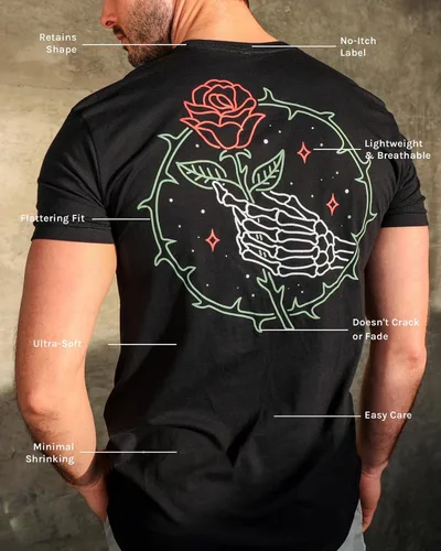 Vista 3 de INTO THE AM - Camisetas gráficas para hombre, frescas, ligeras, entalladas, diseño estampado de naturaleza, talla S a 4XL