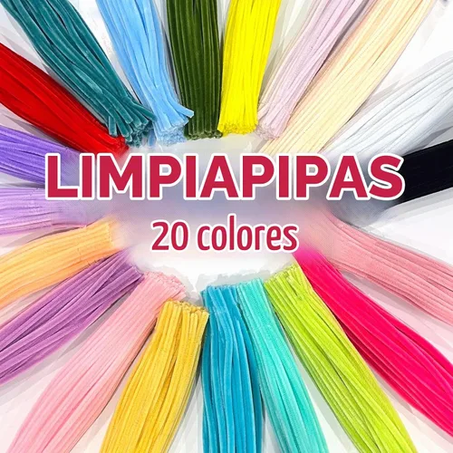 Vista 2 de URSDIART Limpiapipas a granel 1000 unidades, 20 colores surtidos tallos de chenilla Mezcla