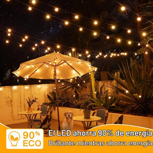 Vista 7 de Ollny Tira de luces para exteriores, luces LED de patio de 25 pies