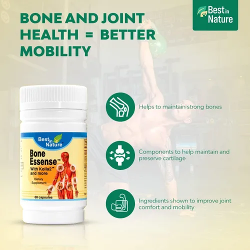 Vista 5 de Bone Essense con Kolla2 (colágeno tipo II) - Suplemento de salud ósea y articular. (60 unidades)