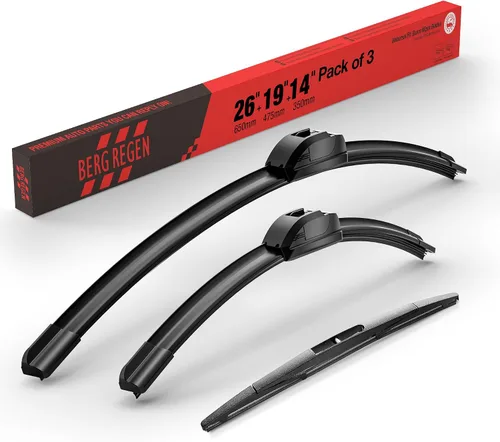 Vista 51 de BERG REGEN Escobillas limpiaparabrisas de 15"+15" con escobilla trasera de 13" - Juego de repuesto automotriz para Jeep Wrangler JK 2008 2009 2010
