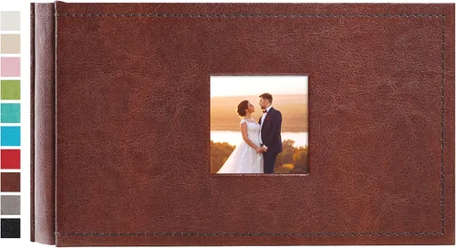 Vista 24 de potricher Álbum de fotos pequeño de 4 x 6 pulgadas, 100 fotos, cubierta de cuero, libro de fotos con 100 bolsillos horizontales para familia, boda