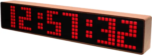 Vista 7 de Adventurers Relojes despertadores digitales para dormitorios, relojes de nogal negro para sala de estar con números grandes, brillo automático