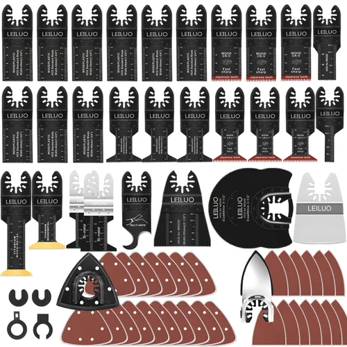 Vista 14 de LEILUO - Juego de 3 cuchillas de carburo de 80MM para multiherramienta, universal, para quitar lechada, accesorios para herramienta oscilante