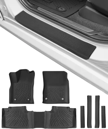 Vista 10 de TAPTES Alfombrillas de Piso para Tesla Model S 2019, 2018, 2017, 2016, 2015, Premium Para Todo Clima Antideslizantes Impermeables Forros de Piso