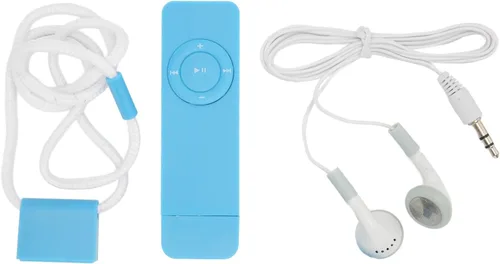 Vista 7 de Reproductor de MP3 de 64 GB, reproductor de MP3 digital portátil de música con sonido sin pérdidas, reproductor de música Mp3 de sonido HiFi Azul