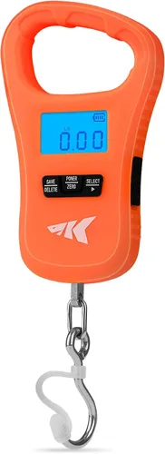 Vista 14 de KastKing ToughTide - Báscula de pesca con carga USB, capacidad de 65 libras, báscula digital ultrafina, pantalla LCD, mango ergonómico, básculas