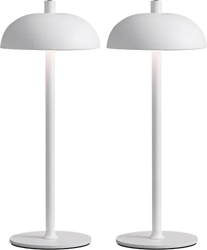 Vista 13 de Juego de 2 lámparas de mesa LED inalámbricas pequeñas de 12 pulgadas, lámpara de escritorio portátil impermeable, luces de batería recargable