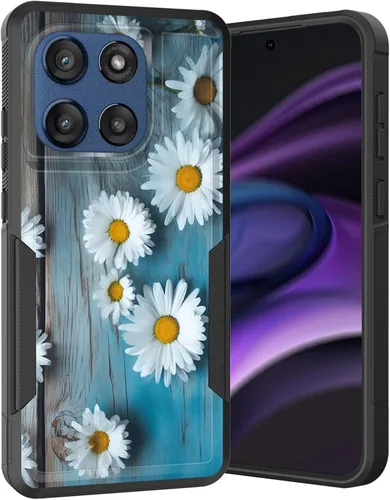Vista 274 de para Moto G Play 4G 2024, funda de dos capas híbrida resistente y a prueba de golpes, PC duro + silicona suave protectora para Motorola Moto G Play