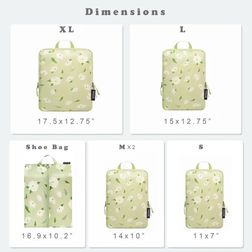 Vista 84 de BAGAIL 4 Set/6 Set Ultraligero Compresión Embalaje Cubos Organizador de Embalaje para Accesorios de Viaje Equipaje Maleta Mochila