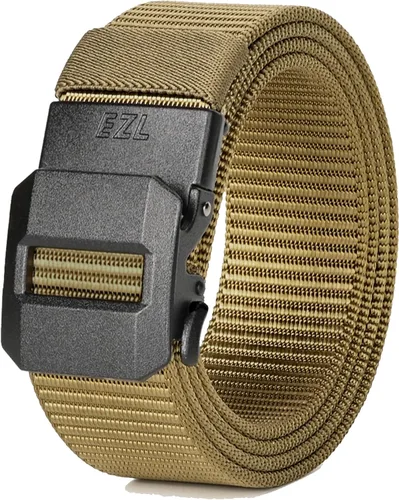 Vista 10 de EZL Men's Ratchet Tactical Belt, 1.5" Nylon Web Work Belt with Automatic Slide Buckle, Adjustable Trim to Fit