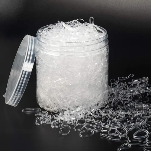 Vista 10 de 2000PCS pequeñas bandas de goma para el cabello, negro elástico plástico disponible de los lazos del pelo Soportes para el cabello, ideales