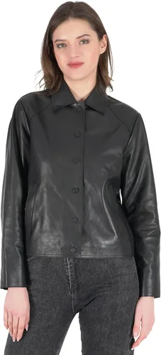 Vista 2 de Chaquetas de cuero para mujer - Chaqueta de cuero real, chaqueta de motociclista para mujer, chaquetas de motocicleta para mujer, chaqueta de moto