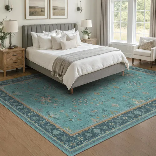 Vista 52 de Hazo Haus – Alfombra pequeña para entrada, cocina o baño, antideslizante con base de goma, resistente a las manchas y a la decoloración, diseño