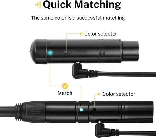 Vista 4 de Donner DMX512 Controlador inalámbrico Dfi DJ 2.4G DMX inalámbrico 7 receptores versión corta con cúpula de luz y 1 transmisor control de iluminación