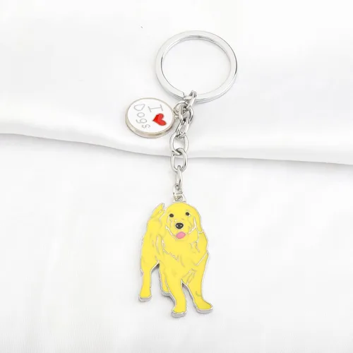 Vista 5 de FUSTMW Llavero Golden Retriever para amantes de los perros, regalo para dueños, regalo de Golden Retriever