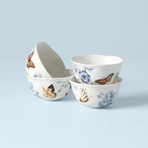 Vista 6 de Lenox 833415 Butterfly Meadow Blue - Juego de cuencos para postre (4 piezas)