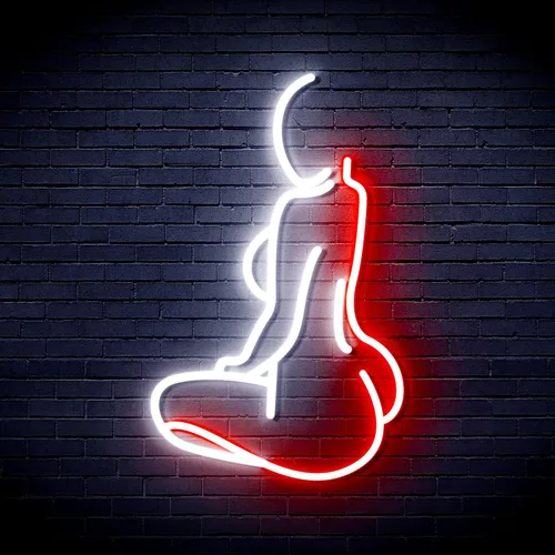 Vista 20 de ADVPRO Señora Back Shape Flex Silicone LED Neon Sign - Azul - st16s32-fnu0267-b