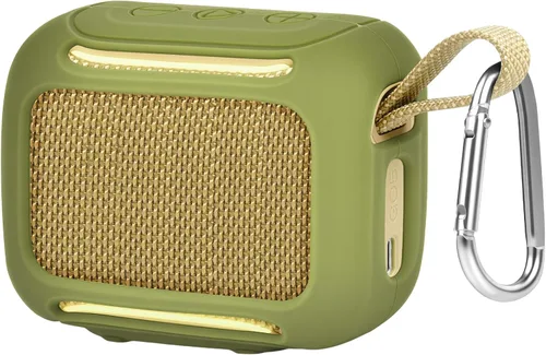 Vista 12 de Funda rígida de transporte para altavoz Bluetooth JBL Go 5/Go 4/Go 3, bolsa de almacenamiento de viaje con forro suave, bolsillo de malla, correa