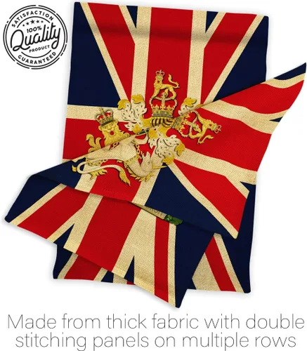 Vista 7 de Escudo de armas Reino Unido Bandera de jardín dulce vida simpatía recuerdo conmemorativo duelo amor apoyo emoción Postive House Banner pequeño patio