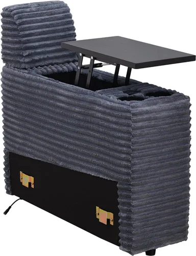 Vista 39 de RARZOE Módulo de Reposabrazos para Sofá Seccional Modular, Reposabrazos de Pana Módulo de Sofá Modular Parte Lateral para Sala de Estar Sofá
