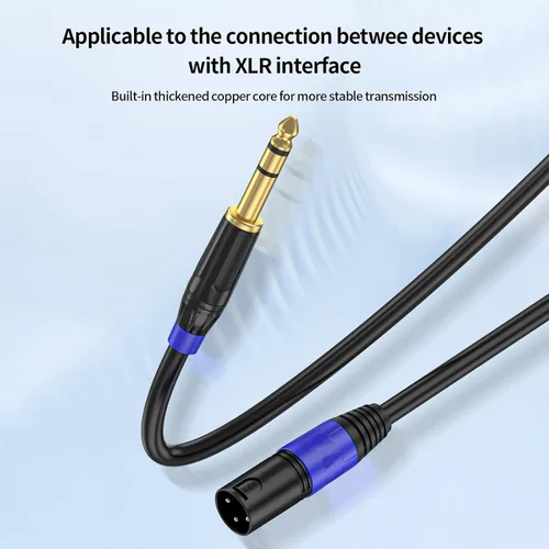 Vista 9 de Cable de interconexión equilibrado TRS a XLR de 1/4 pulgadas Pro de 1.2 M, XLR macho a 1/4 de pulgada (0.250 in), adaptador de convertidor de audio