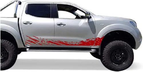 Vista 9 de Adhesivo adhesivo de vinilo para salpicaduras de barro compatible con Nissan Navara NP300 2014-Present (negro)