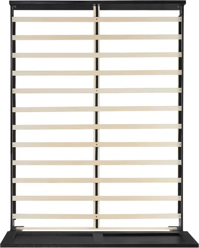 Vista 9 de KISLOT - Marco de cama de madera tamaño matrimonial con cabecera y estribo, base de colchón de plataforma de madera, muebles de dormitorio