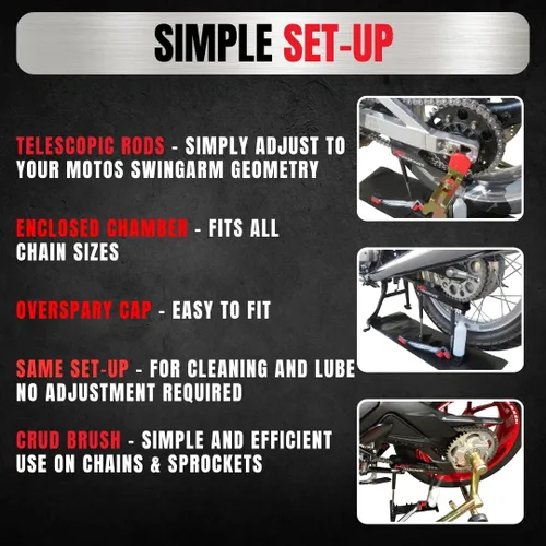 Vista 7 de Moto Chain-Mate - ¡El mejor kit de limpieza y lubricación de cadenas de motocicleta!