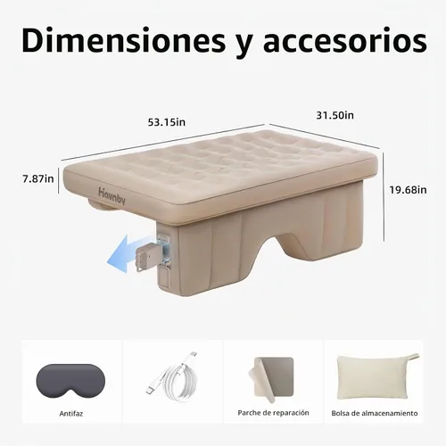 Vista 9 de Havnby SnugNest - Colchón inflable para asiento trasero de coche para SUV