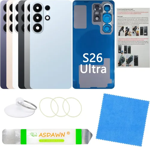 Vista 38 de Para Galaxy S9 Plus SM-G965 All Carriers Cubierta de repuesto de cristal Azul coral