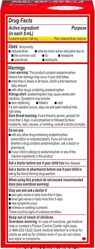 Vista 6 de Children's Tylenol - Medicina de suspensión oral, medicina líquida para niños, alivio del dolor y reductor de fiebre para síntomas de resfriado +