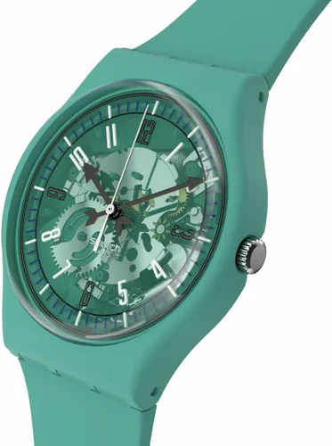 Vista 3 de Swatch Turquesa fotónica, Azul, Colección Holiday