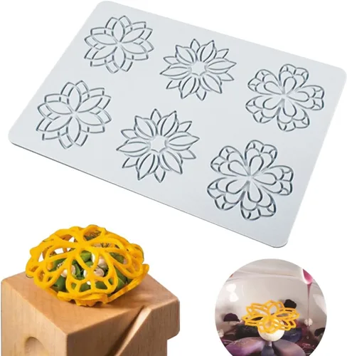 Vista 14 de Molde de silicona con estampado 3D de copos de nieve huecos para pastel de chocolate y caramelo para decoración de cupcakes