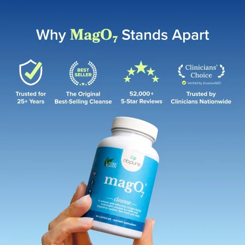 Vista 4 de nbpure MagO7 - Polvo natural de limpieza y desintoxicación de colon – Alivio ocasional del estreñimiento, suavizante de heces y apoyo de hinchazón