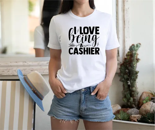 Vista 2 de SEC Apparel Parches termoadhesivos para cajero con apliques de transferencia para camisetas, ropa de tela (calcomanía de cajero 4)