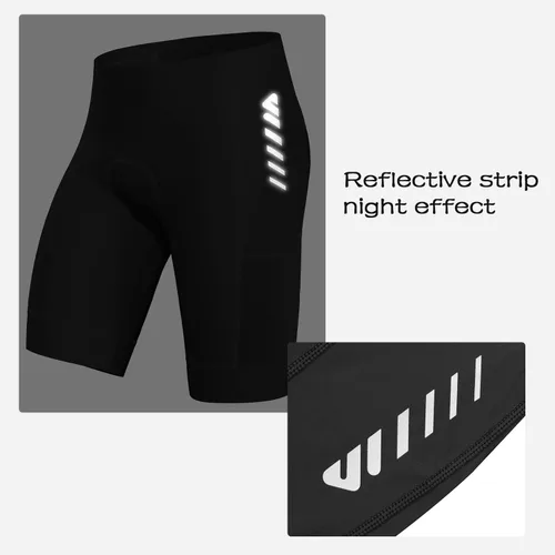 Vista 5 de Wulibike Pantalones cortos de bicicleta acolchados para hombre, pantalones cortos de bicicleta para hombre, acolchados de gel con bolsillos