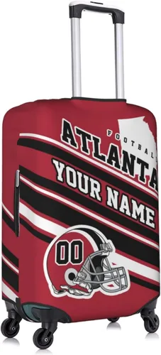 Vista 2 de Fundas de equipaje personalizadas con nombre y número, funda de maleta lavable elástica personalizada para equipaje, Atlanta