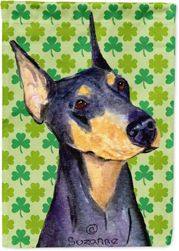 Vista 40 de Caroline's Treasures SS4442GF Affenpinscher Bandera de jardín con retrato de trébol del día de San Patricio para buzón, bandera decorativa
