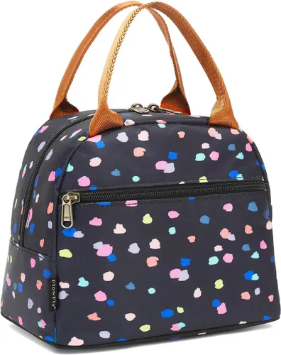 Vista 27 de Bolsa de almuerzo aislada FlowFly - Bolsa de asas organizadora para mujeres/hombres, Alpaca