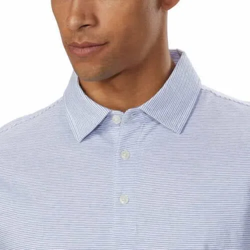 Vista 2 de Kirkland Signature Camisa polo de manga corta de mezcla de seda de algodón Pima para hombre