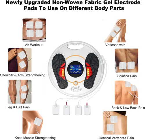 Vista 5 de OSITO Estimulador de circulación de pies, mejora la circulación del pie, masajeador de pies EMS y máquina de terapia corporal, alivia el dolor