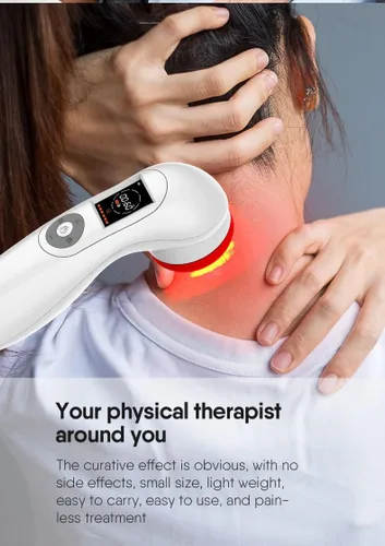 Vista 6 de Dispositivo de terapia de luz roja fría LLLT 650nm y 808nm para el alivio del dolor muscular, uso de cara y cuerpo para humanos y mascotas