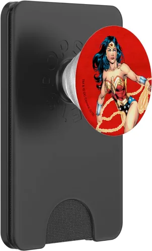 Vista 7 de Wonder Woman Character PopSockets - Agarre y soporte para teléfonos y tabletas, Negro