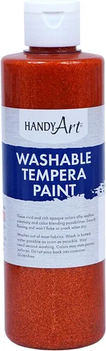 Vista 12 de Handy Art Pintura lavable con purpurina de 8 onzas, azul