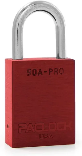 Vista 34 de PACLOCK Candado de la serie 90A-PRO, compre American Act obediente, aluminio anodizado marrón, cilindro de 7 pines de alta seguridad con 1 llave por