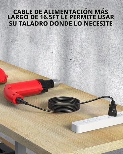 Vista 2 de WUKUR para cable Quik-Lok, cable de alimentación de 16.5 pies para herramienta eléctrica Milwaukee